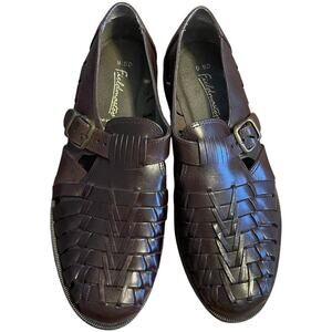 Fieldmaster Ricardo Men's Leather Loafers Sandals Shoes Cross Hatched Size 9.5D